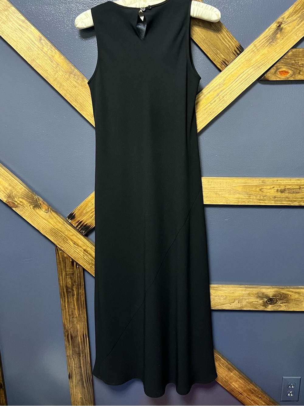LOFT Black Sleeveless Midi Dress